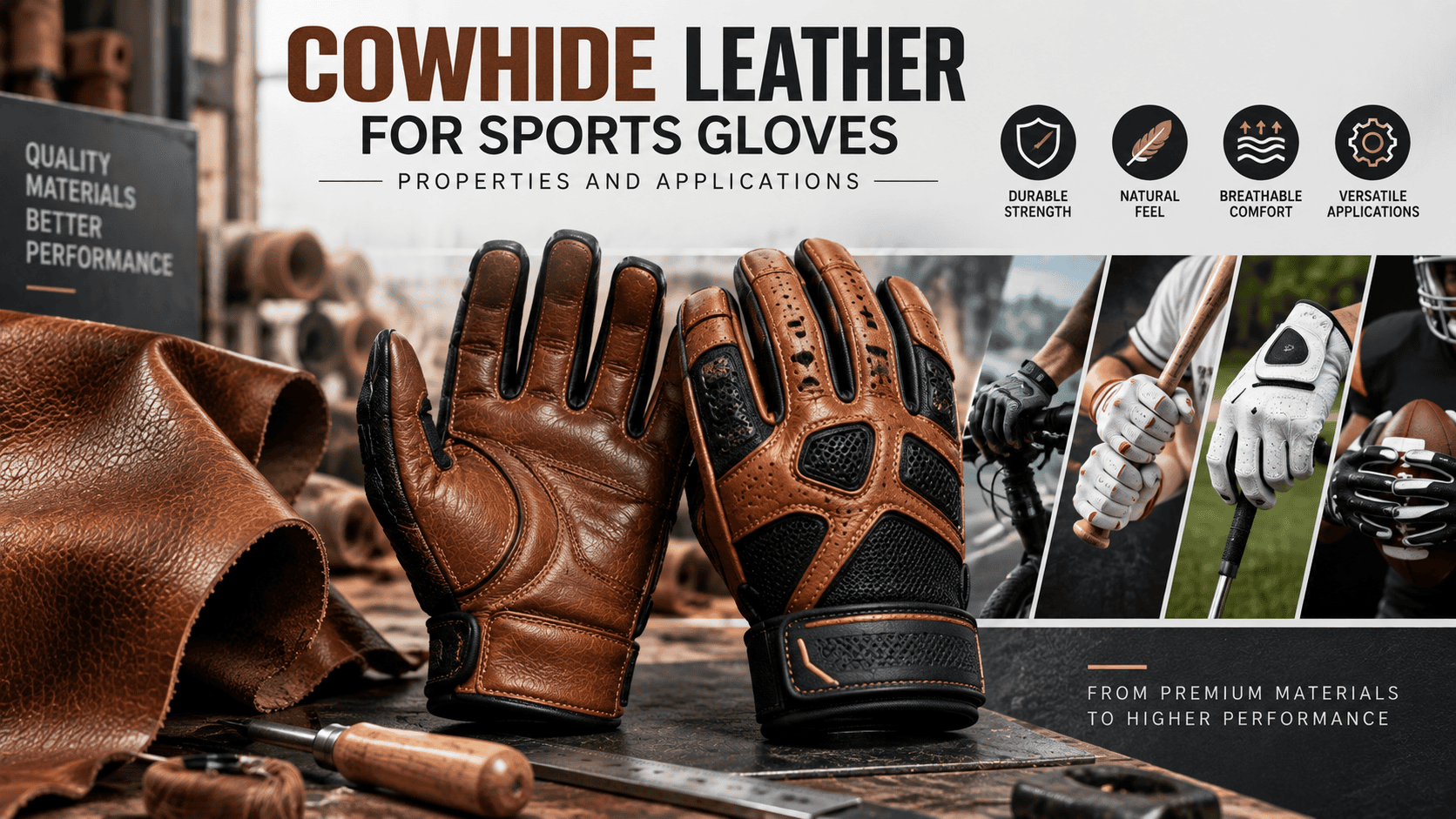 Cowhide Leather for Sports Gloves Properties and Applications