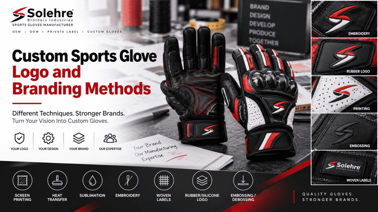 Custom Sports Glove Logo and Branding Methods