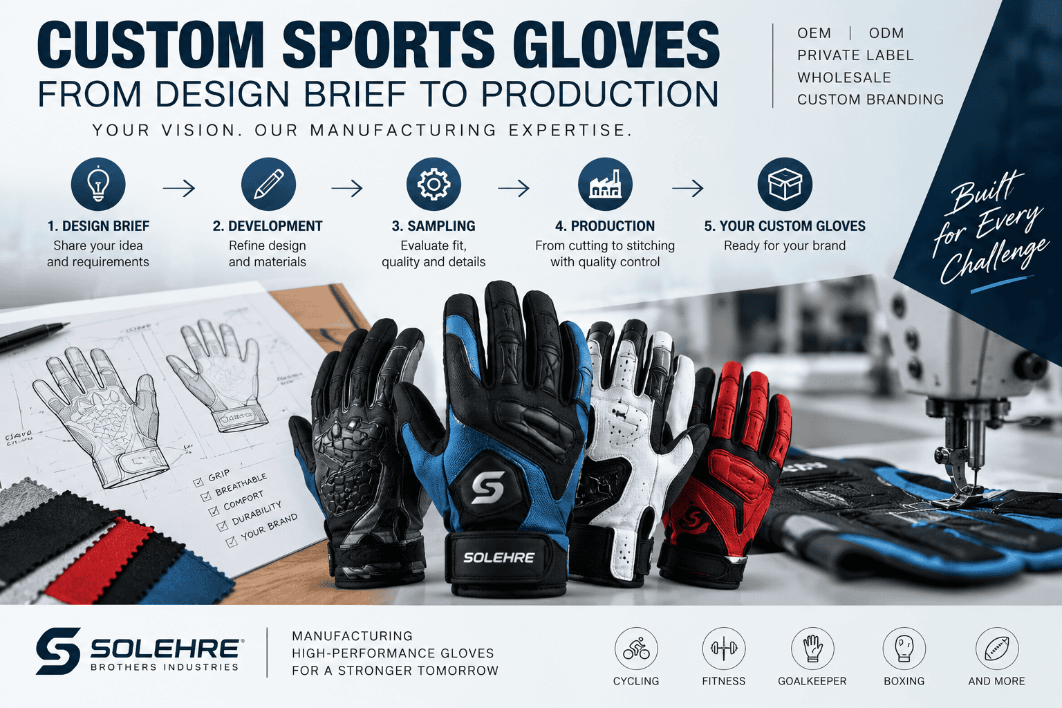 Custom Sports Gloves From Design Brief to Production