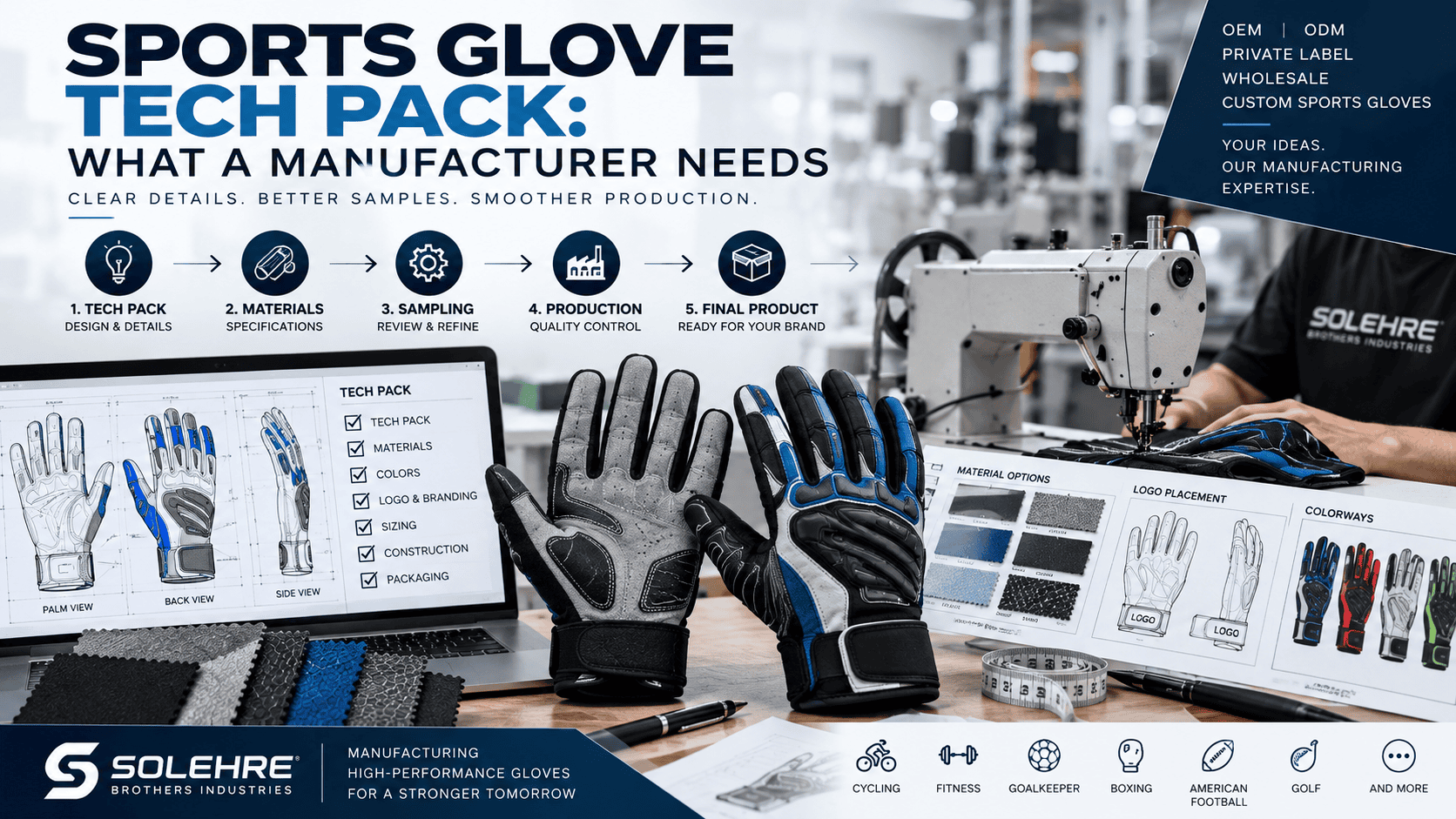 Sports Glove Tech Pack What a Manufacturer Needs